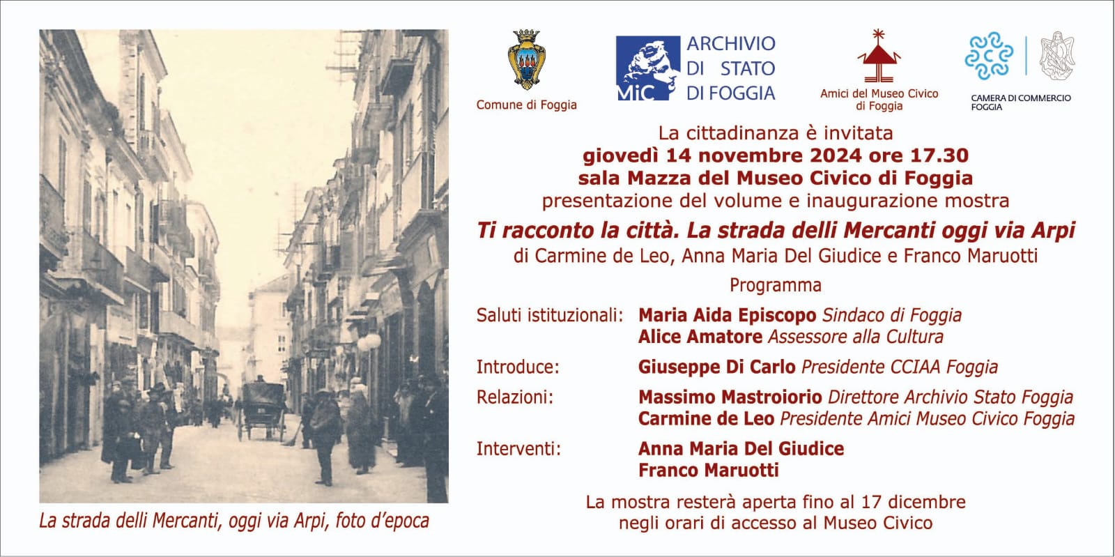Foggia, l’antica “Strada delli Mercanti” rivive al Museo Civico in una mostra e un libro Foggia, l’antica “Strada delli Mercanti” rivive al Museo Civico in una mostra e un libro