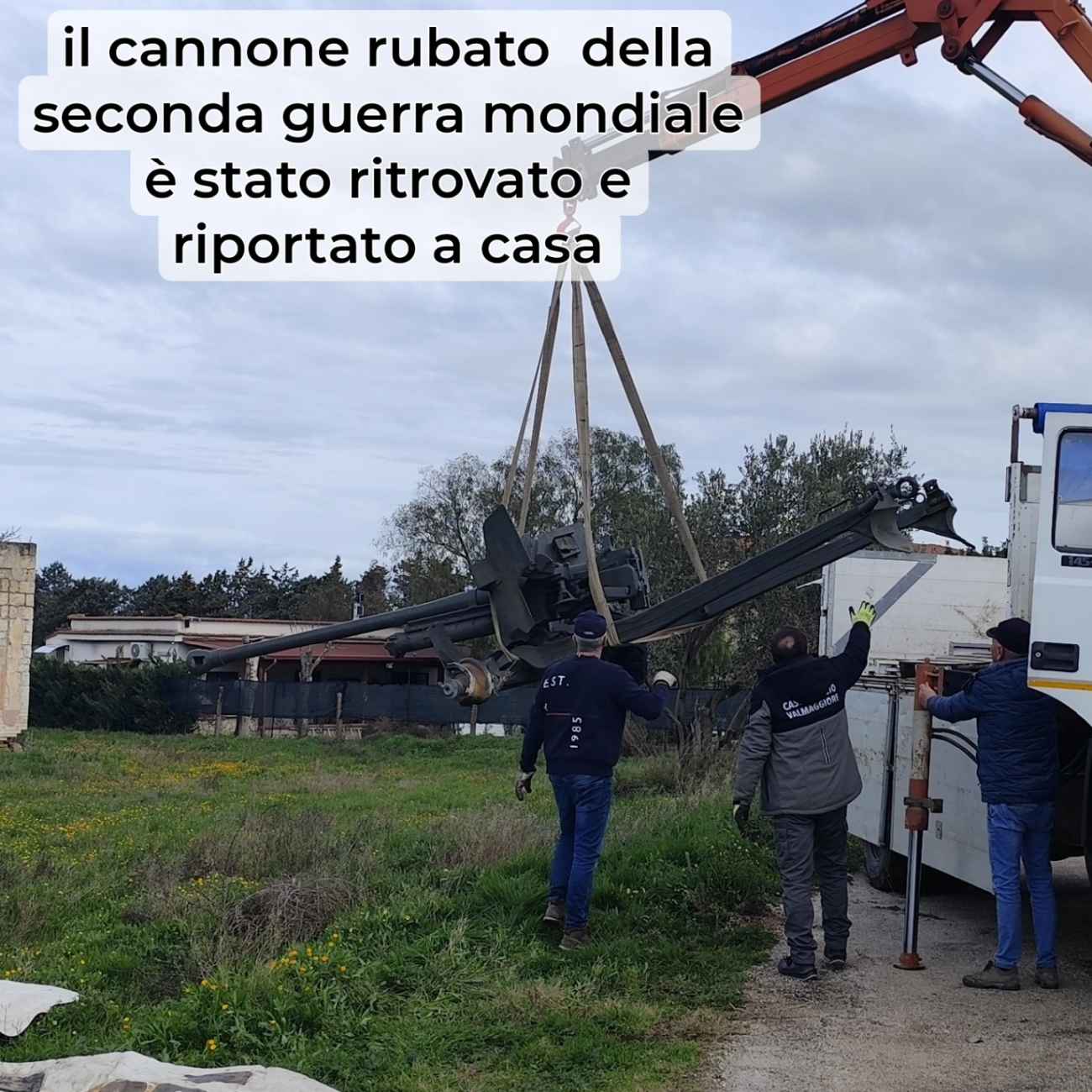 Il cannone rubato a Castelluccio Valmaggiore è stato ritrovato danneggiato a Foggia Il cannone rubato a Castelluccio Valmaggiore è stato ritrovato danneggiato a Foggia