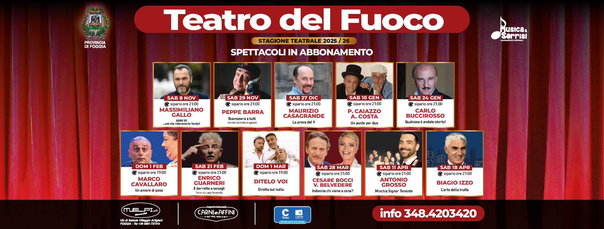 Presentata la nuova stagione teatrale 2025–2026 al Teatro del Fuoco di Foggia Presentata la nuova stagione teatrale 2025–2026 al Teatro del Fuoco di Foggia