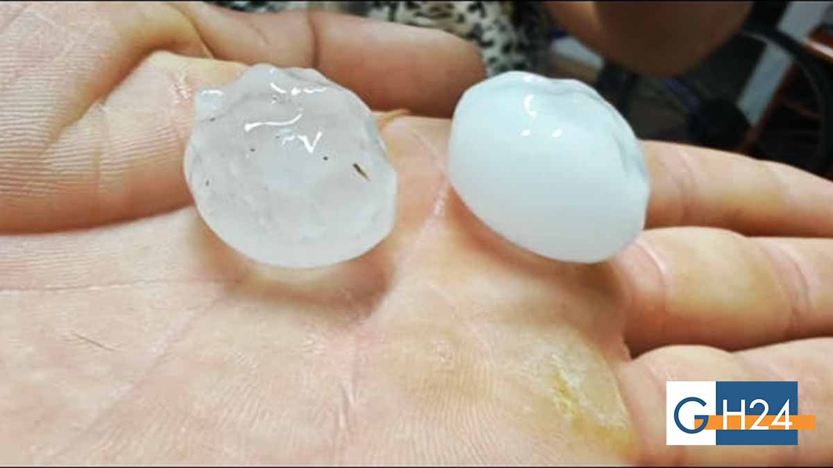 Bomba d’acqua sul Gargano Nord, grandine grande come olive Bomba d’acqua sul Gargano Nord, grandine grande come olive