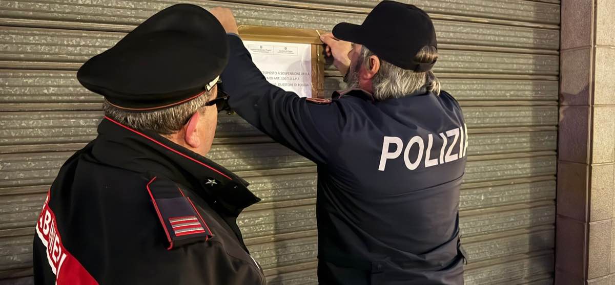 Sospese due licenze nel centro storico di Lucera: locali frequentati da soggetti pericolosi Sospese due licenze nel centro storico di Lucera: locali frequentati da soggetti pericolosi