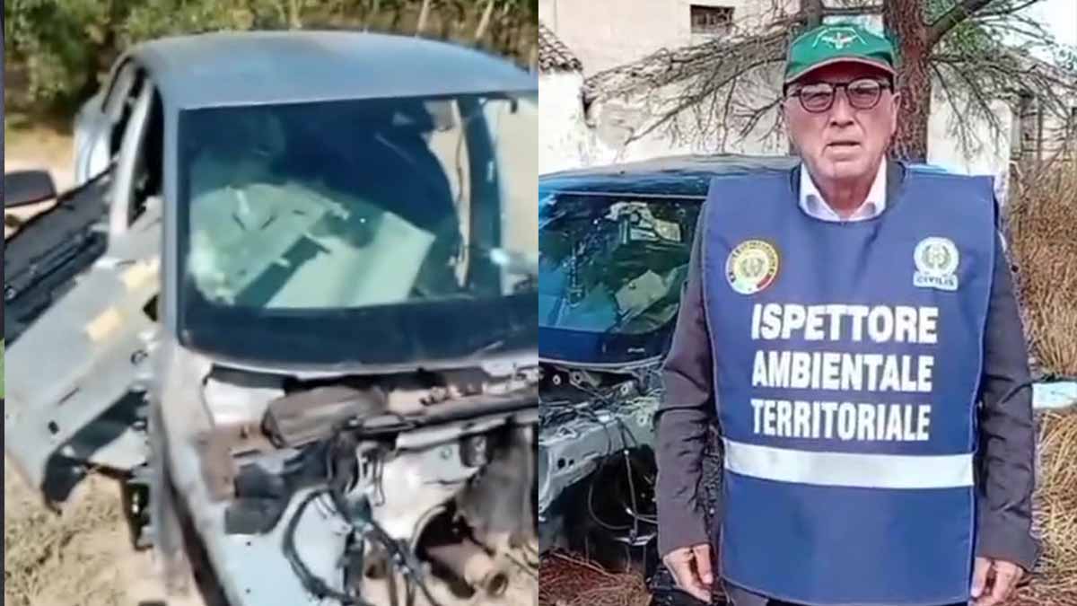 Oltre venti carcasse di auto trovate dagli ispettori Civilis del comandante Marasco Oltre venti carcasse di auto trovate dagli ispettori Civilis del comandante Marasco