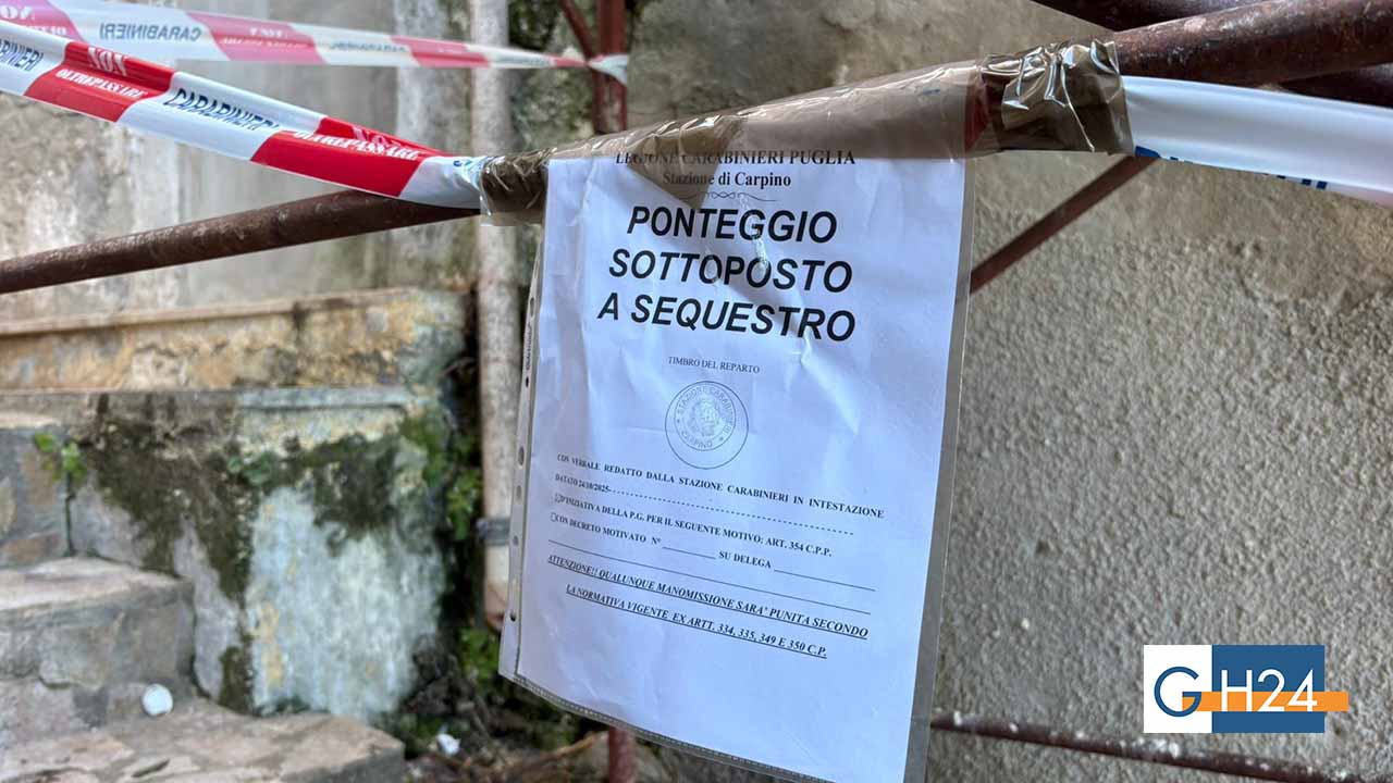 Incidente sul lavoro a Carpino: 58enne precipita da 4 metri, ricoverato è grave Incidente sul lavoro a Carpino: 58enne precipita da 4 metri, ricoverato è grave