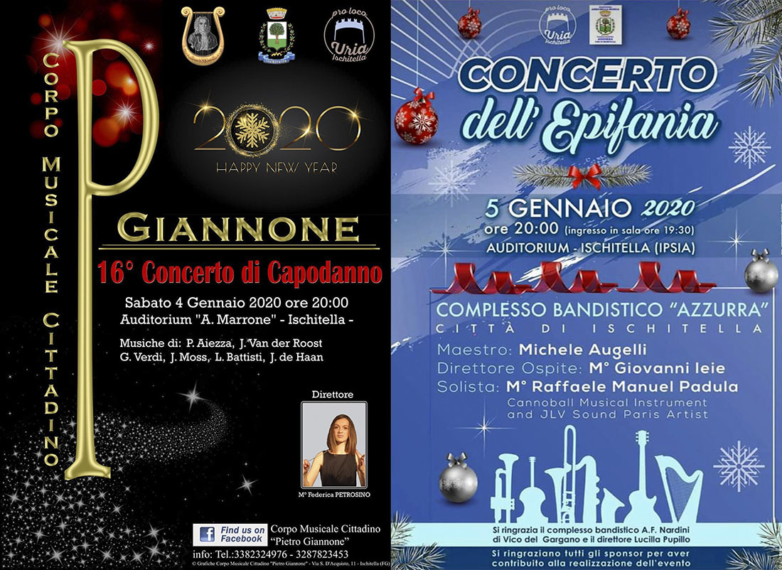 Il 2020 inizia con i concerti delle Bande di Ischitella Il 2020 inizia con i concerti delle Bande di Ischitella