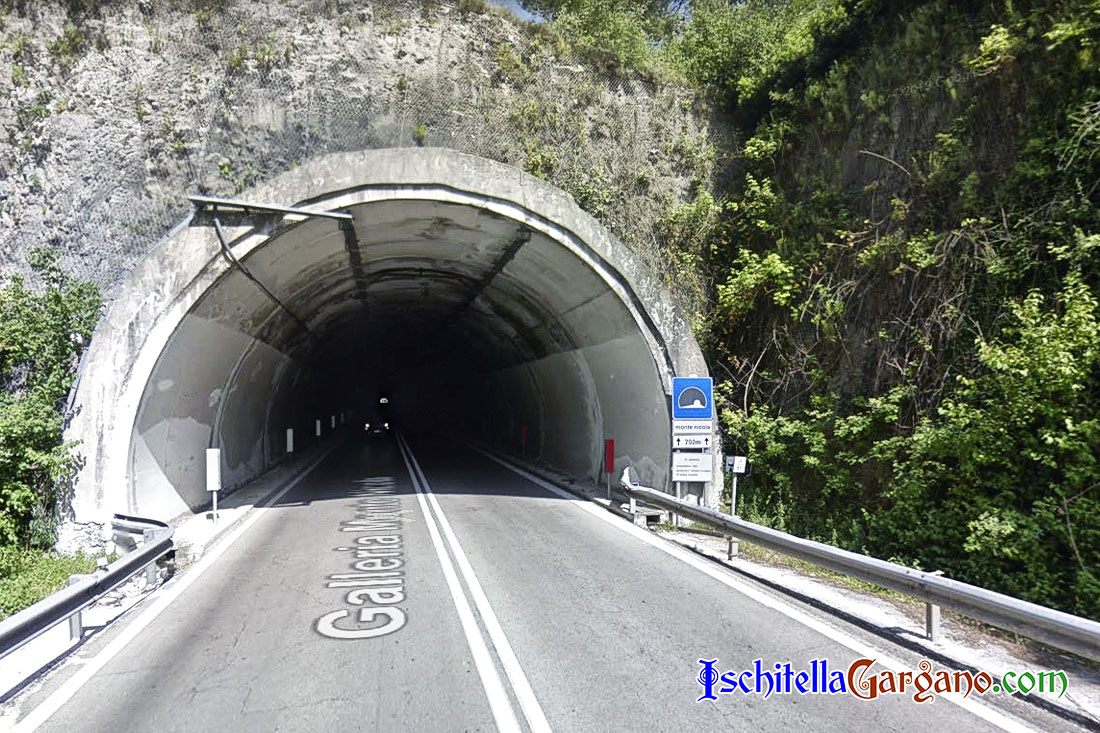 Chiudono le gallerie tra Ischitella e Vico del Gargano. Lavori di manutenzione fino al 22 dicembre Galleria Ischitella Vico
