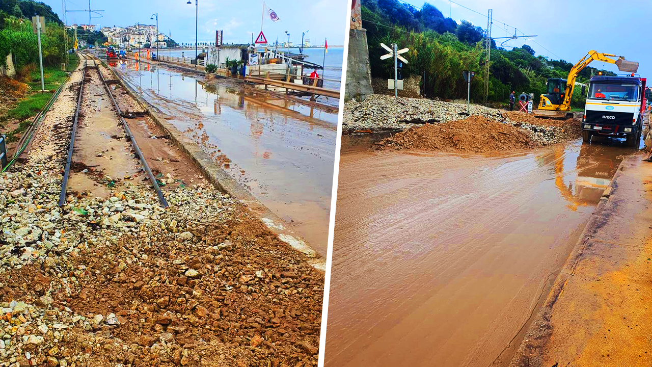 Ancora bomba d’acqua sul Gargano. Strada impraticabile fra Rodi e San Menaio Ancora bomba d’acqua sul Gargano. Strada impraticabile fra Rodi e San Menaio