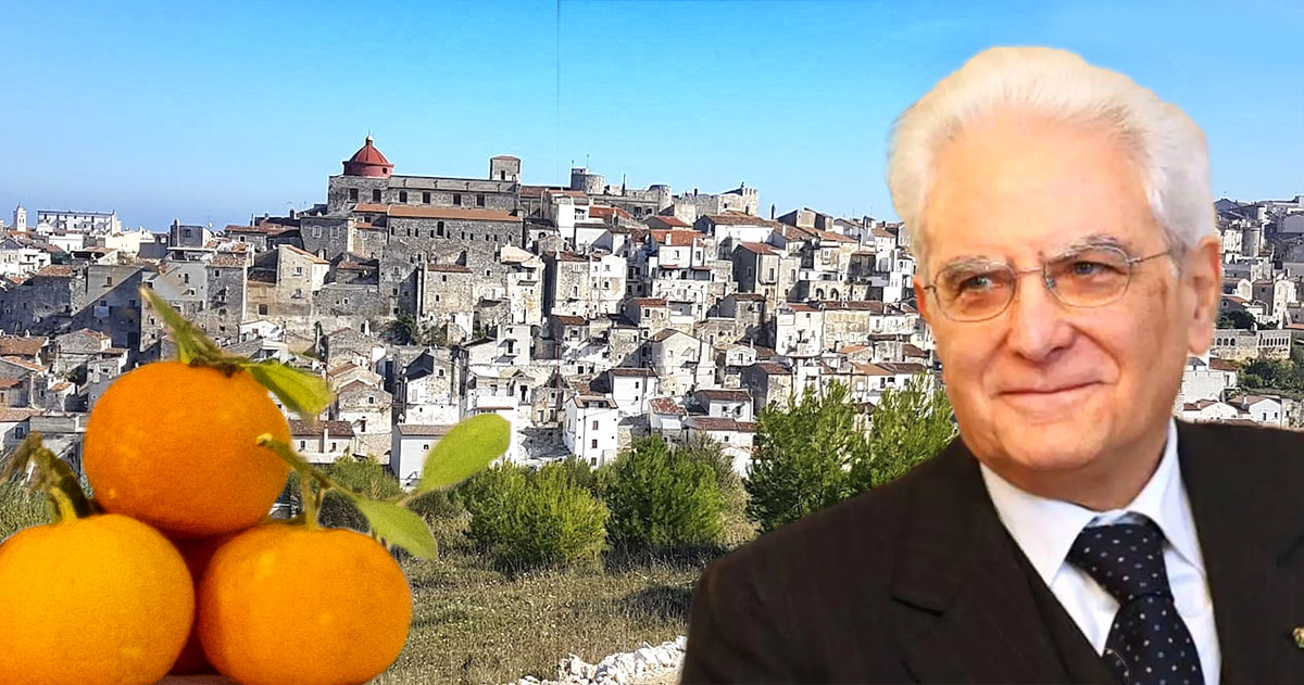 Cesto di arance al Presidente Mattarella: il dono del Comune di Vico del Gargano Cesto di arance al Presidente Mattarella: il dono del Comune di Vico del Gargano