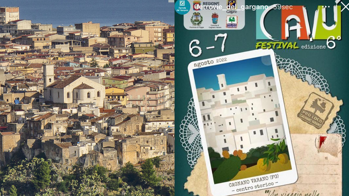 Torna a Cagnano Varano il “Cavù Festival”: due giorni di musica, arte, spettacoli ed enogastronomia Torna a Cagnano Varano il “Cavù Festival”: due giorni di musica, arte, spettacoli ed enogastronomia
