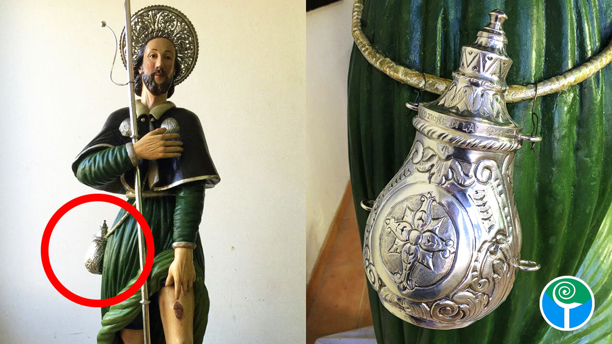 Ischitella, furto in chiesa: rubata la borraccia argentea della statua di San Rocco Ischitella, furto in chiesa: rubata la borraccia argentea della statua di San Rocco