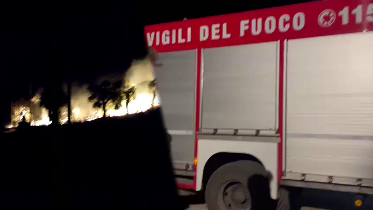 Notte di fuoco sul Gargano nord, fiamme a ridosso delle case Notte di fuoco sul Gargano nord, fiamme a ridosso delle case