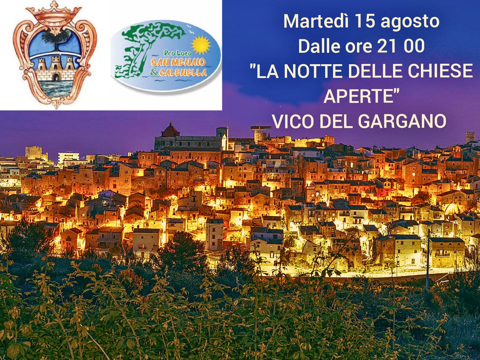 A Vico del Gargano il 15 agosto la Notte delle Chiese aperte per “vedere l’invisibile” A Vico del Gargano il 15 agosto la Notte delle Chiese aperte per “vedere l’invisibile”