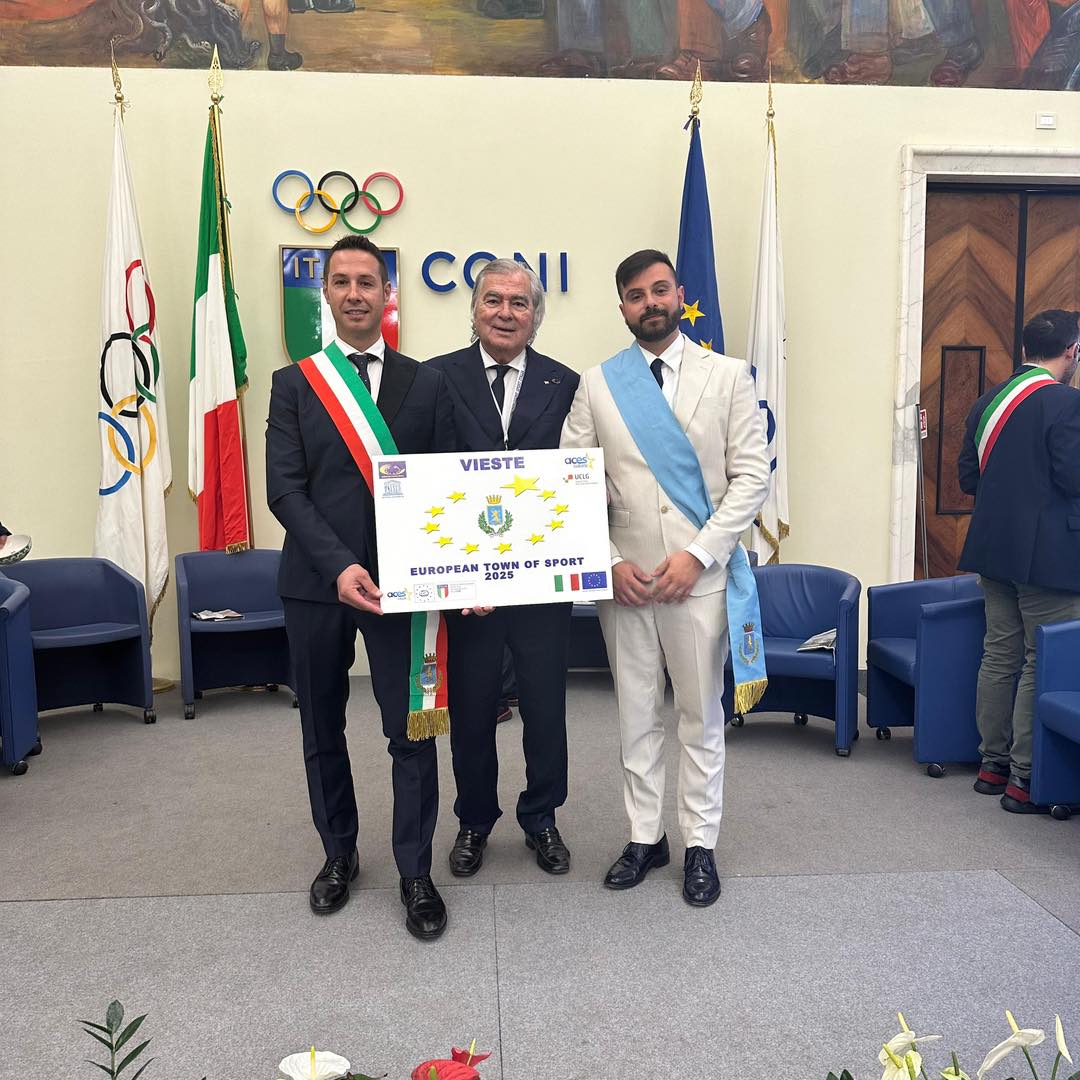 Vieste riceve il titolo di “Città Europea dello Sport 2025” Vieste riceve il titolo di “Città Europea dello Sport 2025”
