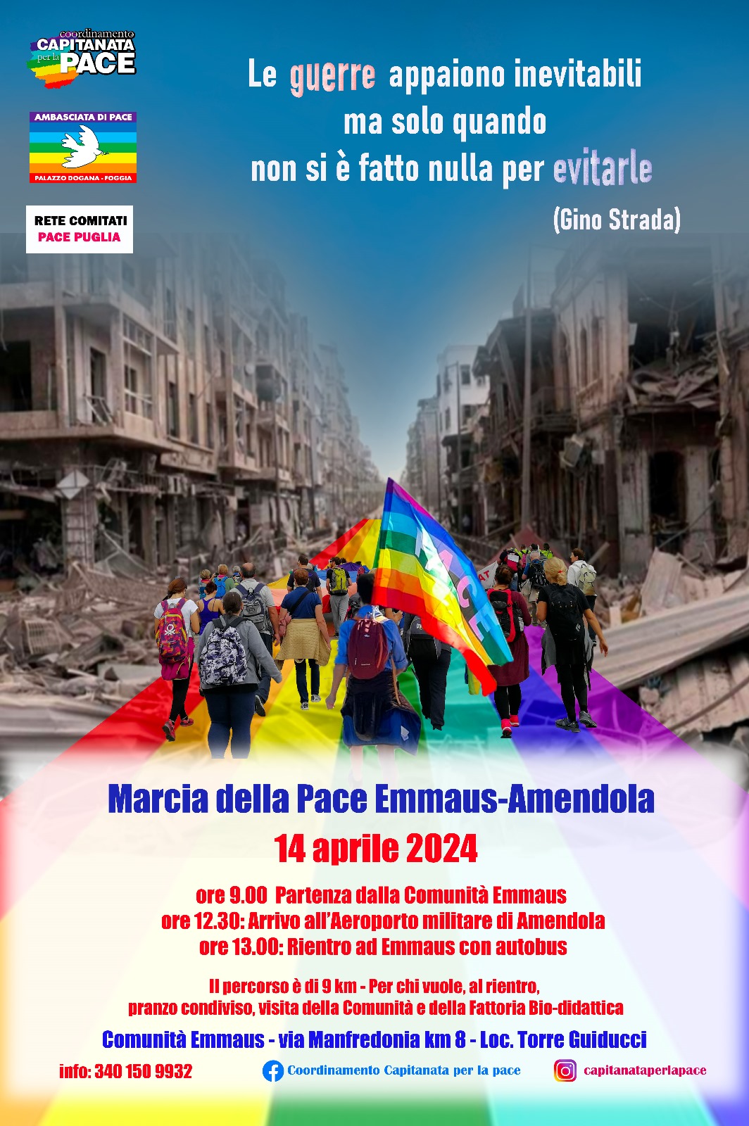 A Foggia due giorni per la pace: convegno e Marcia Emmaus-Amendola A Foggia due giorni per la pace: convegno e Marcia Emmaus-Amendola