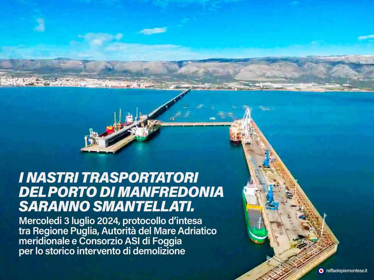 Manfredonia, i nastri trasportatori del porto saranno smantellati Manfredonia, i nastri trasportatori del porto saranno smantellati