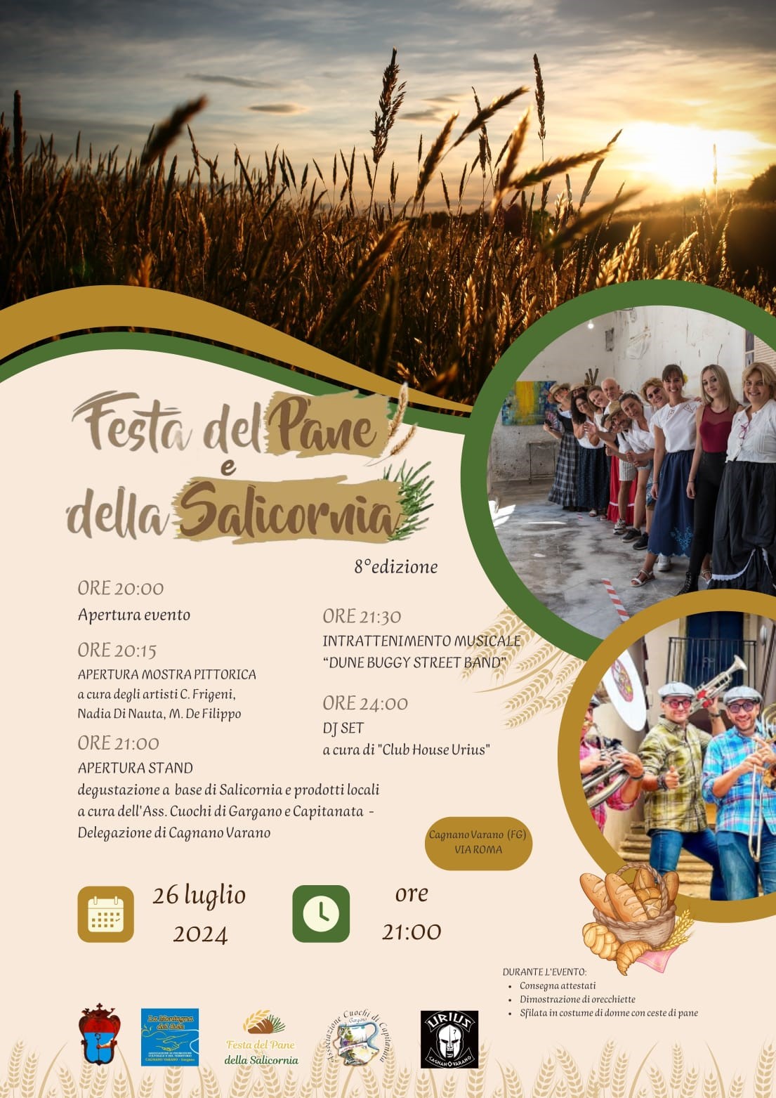 Al via la Festa del Pane e della Salicornia a Cagnano Varano Al via la Festa del Pane e della Salicornia a Cagnano Varano