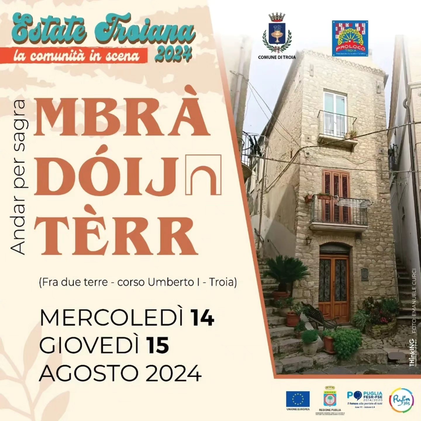 Ritorna la festa ‘Fra due Terre’ a Troia nel cuore più antico della città Ritorna la festa ‘Fra due Terre’ a Troia nel cuore più antico della città