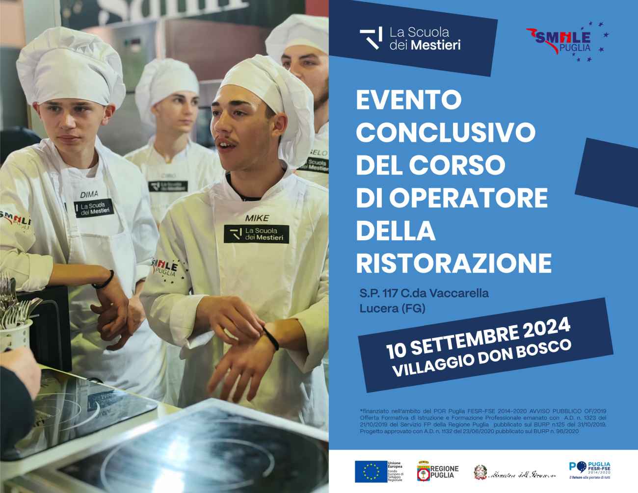 Foggia, evento conclusivo per il corso di Operatore della Ristorazione Foggia, evento conclusivo per il corso di Operatore della Ristorazione