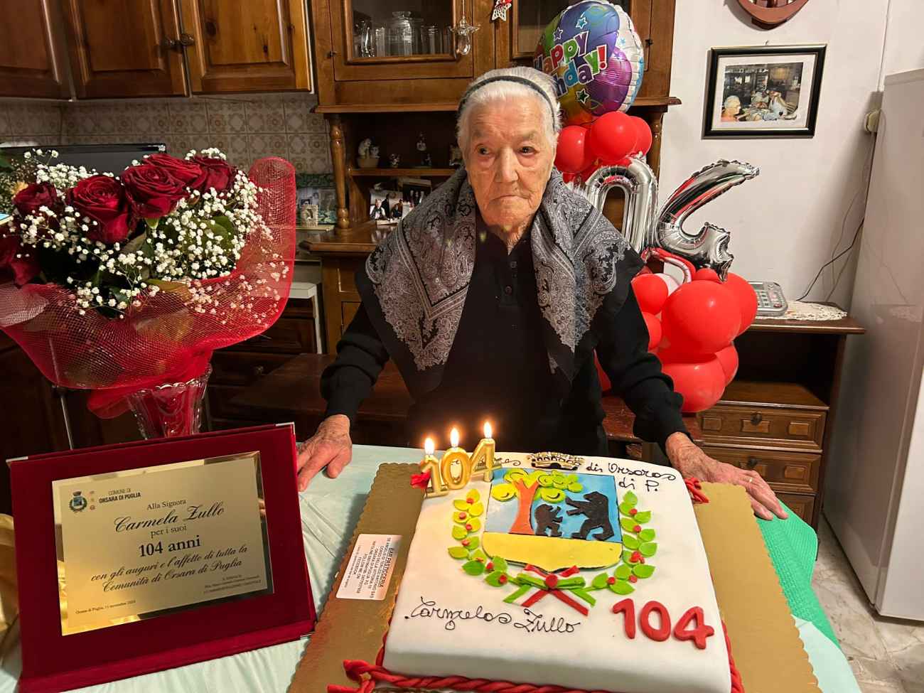 Record ad Orsara di Puglia: Nonna Carmela compie 104 anni Record ad Orsara di Puglia: Nonna Carmela compie 104 anni