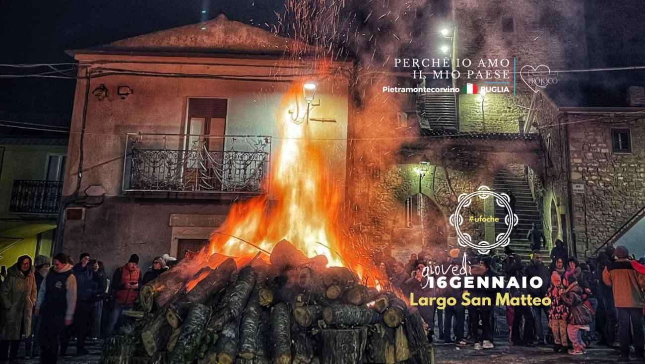 A Pietramontecorvino si rinnova la tradizione dei foche de Sant’Antone A Pietramontecorvino si rinnova la tradizione dei foche de Sant’Antone