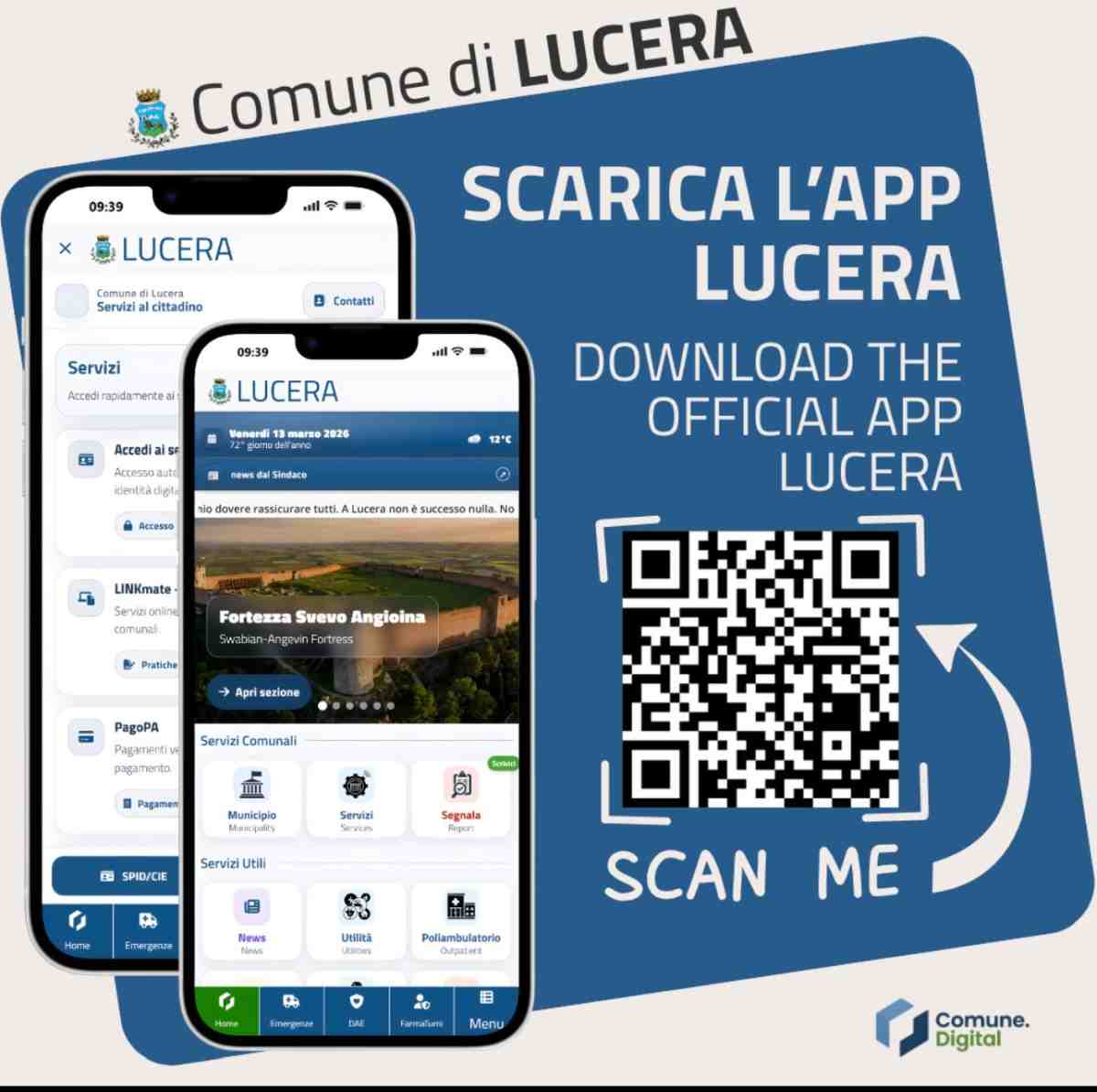 Nasce APP Lucera, sullo smartphone informazioni e servizi per cittadini e turisti Nasce APP Lucera, sullo smartphone informazioni e servizi per cittadini e turisti