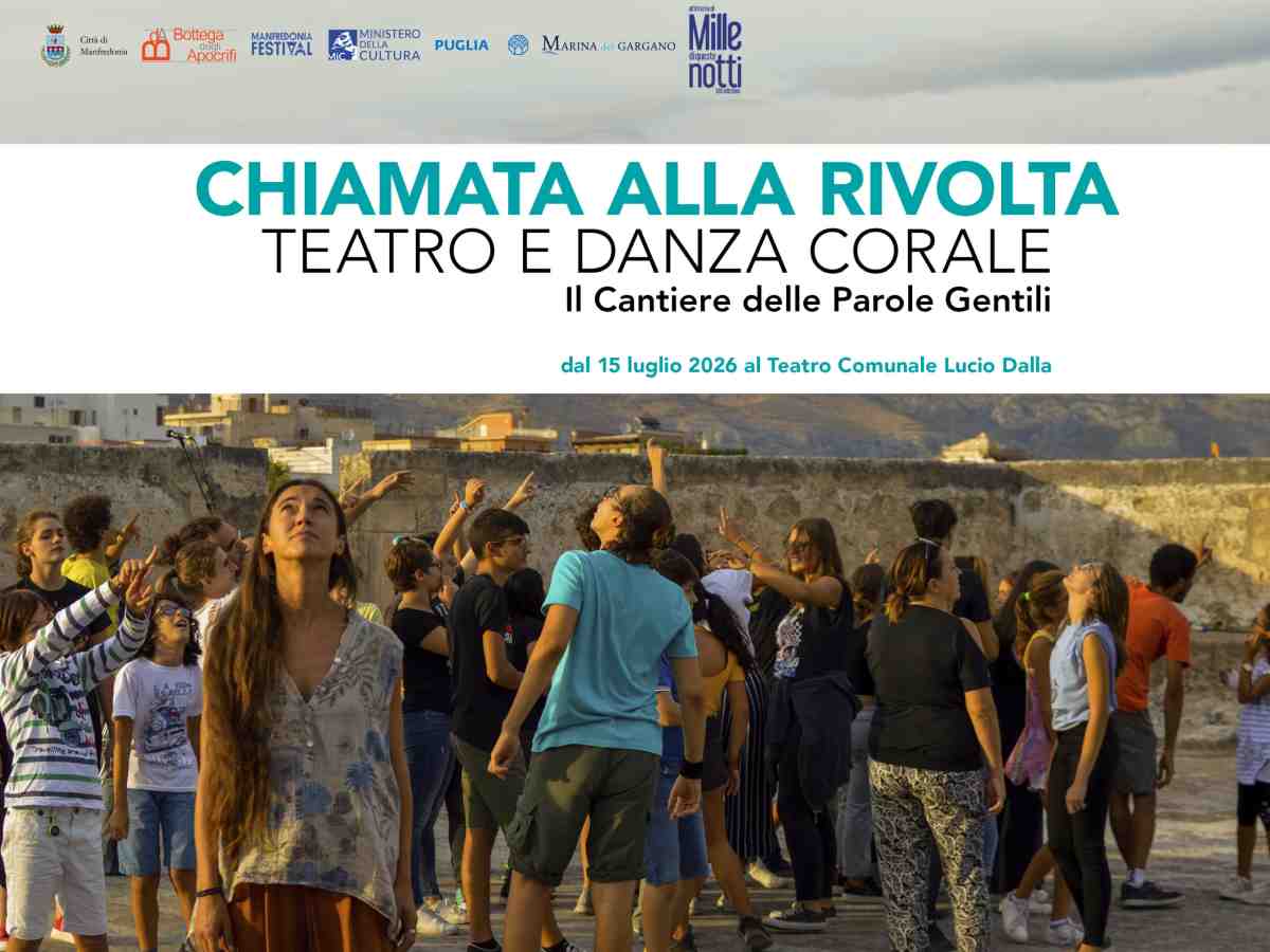 Manfredonia, gli Apocrifi quest’estate chiamano alla rivolta la città con laboratori di teatro e danza per il “Cantiere delle parole gentili” Manfredonia, gli Apocrifi quest’estate chiamano alla rivolta la città con laboratori di teatro e danza per il “Cantiere delle parole gentili”